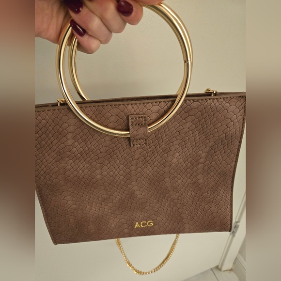 Abbott Lyon Moda Bag Handbag Taupe Rose Gold - Picture 1 of 6